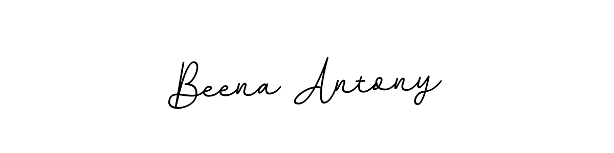 Use a signature maker to create a handwritten signature online. With this signature software, you can design (BallpointsItalic-DORy9) your own signature for name Beena Antony. Beena Antony signature style 11 images and pictures png