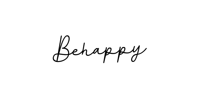 Design your own signature with our free online signature maker. With this signature software, you can create a handwritten (BallpointsItalic-DORy9) signature for name Behappy. Behappy signature style 11 images and pictures png