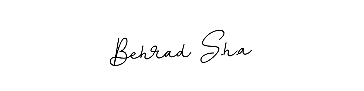 How to make Behrad S.h.a name signature. Use BallpointsItalic-DORy9 style for creating short signs online. This is the latest handwritten sign. Behrad S.h.a signature style 11 images and pictures png
