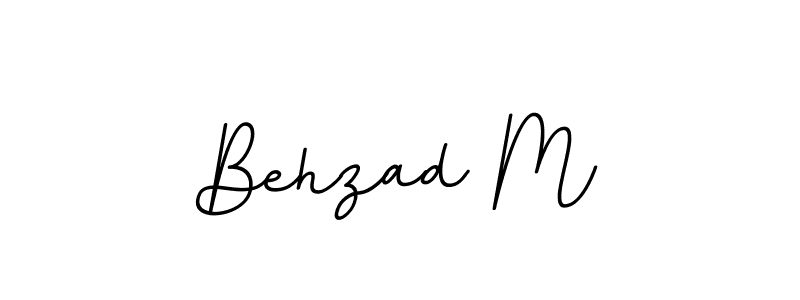 Use a signature maker to create a handwritten signature online. With this signature software, you can design (BallpointsItalic-DORy9) your own signature for name Behzad M. Behzad M signature style 11 images and pictures png