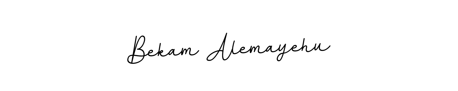 Design your own signature with our free online signature maker. With this signature software, you can create a handwritten (BallpointsItalic-DORy9) signature for name Bekam Alemayehu. Bekam Alemayehu signature style 11 images and pictures png