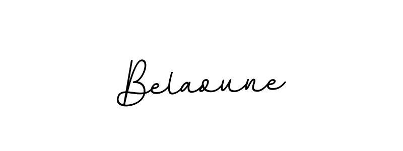 How to make Belaoune name signature. Use BallpointsItalic-DORy9 style for creating short signs online. This is the latest handwritten sign. Belaoune signature style 11 images and pictures png