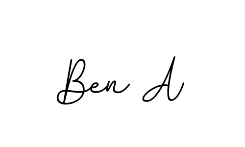Ben A stylish signature style. Best Handwritten Sign (BallpointsItalic-DORy9) for my name. Handwritten Signature Collection Ideas for my name Ben A. Ben A signature style 11 images and pictures png