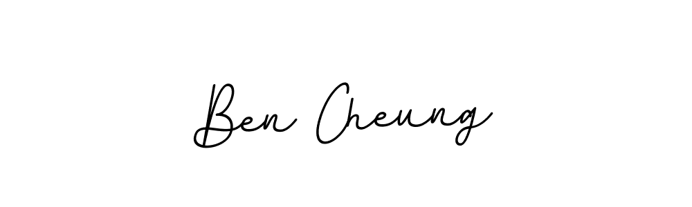 How to make Ben Cheung name signature. Use BallpointsItalic-DORy9 style for creating short signs online. This is the latest handwritten sign. Ben Cheung signature style 11 images and pictures png