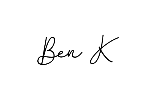 Design your own signature with our free online signature maker. With this signature software, you can create a handwritten (BallpointsItalic-DORy9) signature for name Ben K. Ben K signature style 11 images and pictures png