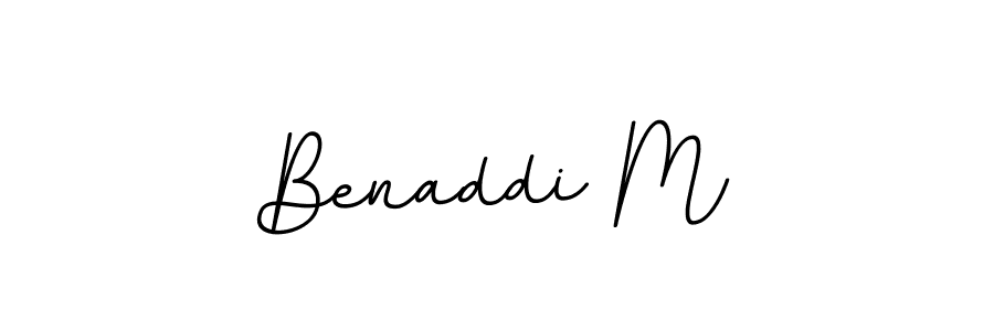 Design your own signature with our free online signature maker. With this signature software, you can create a handwritten (BallpointsItalic-DORy9) signature for name Benaddi M. Benaddi M signature style 11 images and pictures png