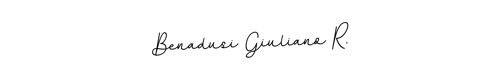 Make a beautiful signature design for name Benadusi Giuliano R.. With this signature (BallpointsItalic-DORy9) style, you can create a handwritten signature for free. Benadusi Giuliano R. signature style 11 images and pictures png