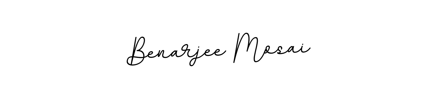 Use a signature maker to create a handwritten signature online. With this signature software, you can design (BallpointsItalic-DORy9) your own signature for name Benarjee Mosai. Benarjee Mosai signature style 11 images and pictures png