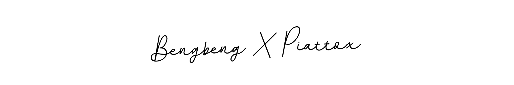 This is the best signature style for the Bengbeng X Piattox name. Also you like these signature font (BallpointsItalic-DORy9). Mix name signature. Bengbeng X Piattox signature style 11 images and pictures png