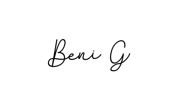 How to make Beni G name signature. Use BallpointsItalic-DORy9 style for creating short signs online. This is the latest handwritten sign. Beni G signature style 11 images and pictures png