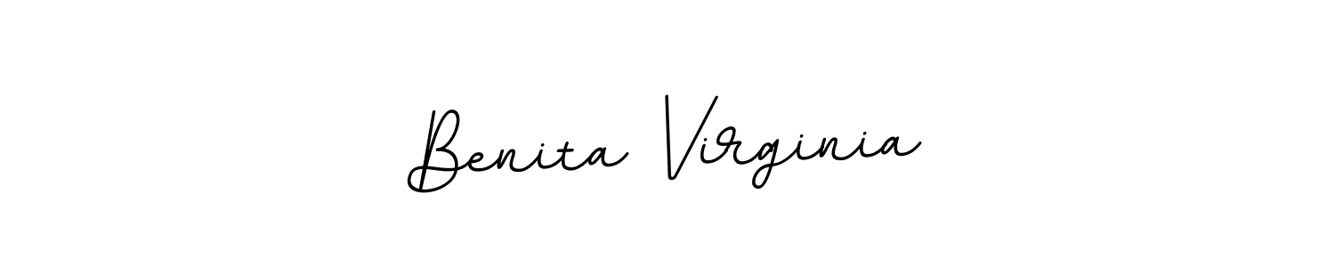 if you are searching for the best signature style for your name Benita Virginia. so please give up your signature search. here we have designed multiple signature styles  using BallpointsItalic-DORy9. Benita Virginia signature style 11 images and pictures png