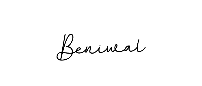Create a beautiful signature design for name Beniwal. With this signature (BallpointsItalic-DORy9) fonts, you can make a handwritten signature for free. Beniwal signature style 11 images and pictures png