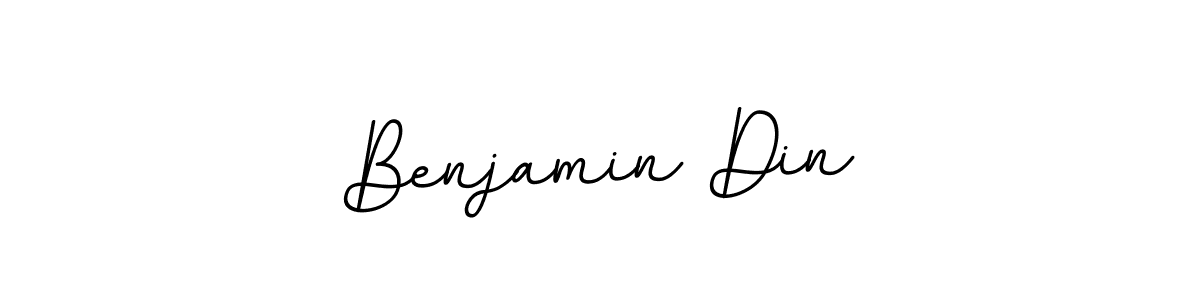 How to make Benjamin Din name signature. Use BallpointsItalic-DORy9 style for creating short signs online. This is the latest handwritten sign. Benjamin Din signature style 11 images and pictures png