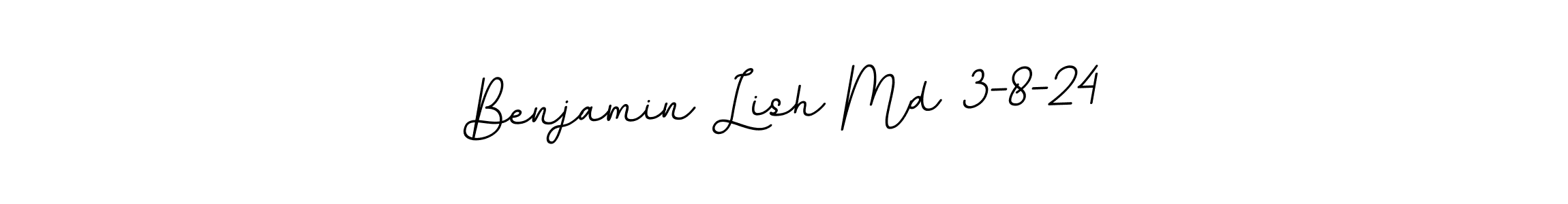 Make a beautiful signature design for name Benjamin Lish Md 3-8-24. With this signature (BallpointsItalic-DORy9) style, you can create a handwritten signature for free. Benjamin Lish Md 3-8-24 signature style 11 images and pictures png