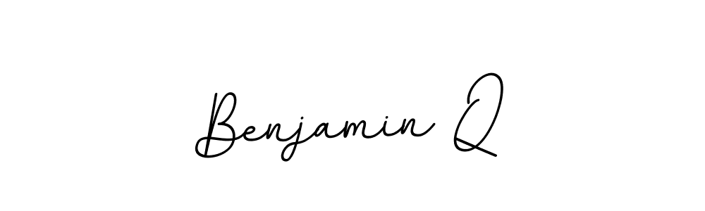 Use a signature maker to create a handwritten signature online. With this signature software, you can design (BallpointsItalic-DORy9) your own signature for name Benjamin Q. Benjamin Q signature style 11 images and pictures png