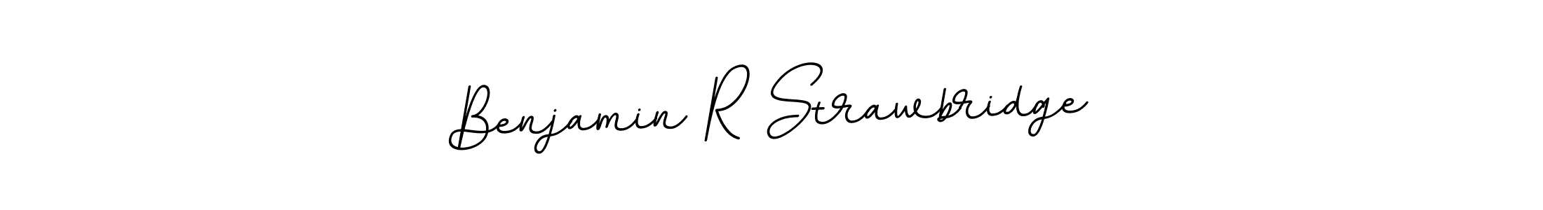 This is the best signature style for the Benjamin R Strawbridge name. Also you like these signature font (BallpointsItalic-DORy9). Mix name signature. Benjamin R Strawbridge signature style 11 images and pictures png