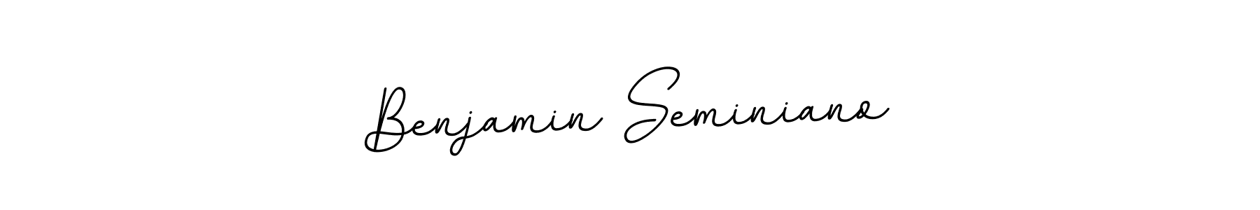 BallpointsItalic-DORy9 is a professional signature style that is perfect for those who want to add a touch of class to their signature. It is also a great choice for those who want to make their signature more unique. Get Benjamin Seminiano name to fancy signature for free. Benjamin Seminiano signature style 11 images and pictures png