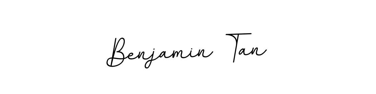 How to make Benjamin Tan name signature. Use BallpointsItalic-DORy9 style for creating short signs online. This is the latest handwritten sign. Benjamin Tan signature style 11 images and pictures png