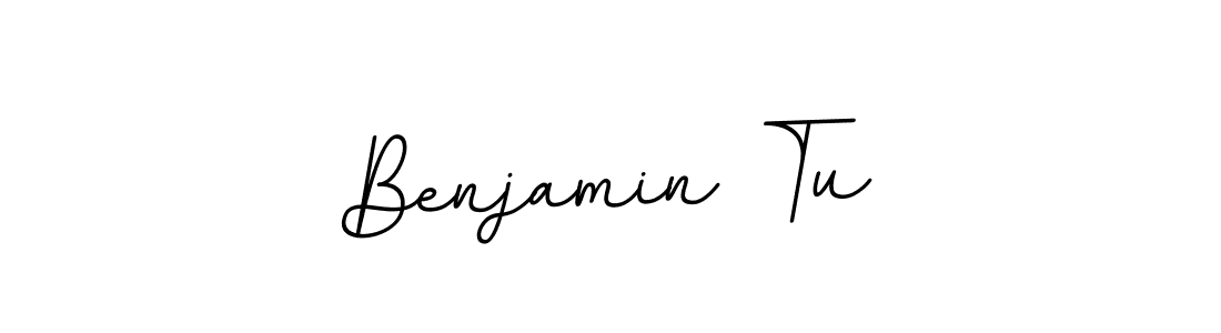 You should practise on your own different ways (BallpointsItalic-DORy9) to write your name (Benjamin Tu) in signature. don't let someone else do it for you. Benjamin Tu signature style 11 images and pictures png