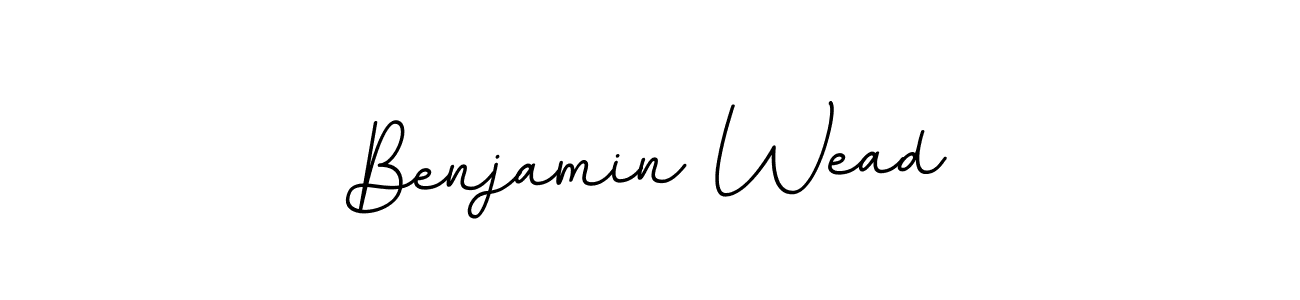How to make Benjamin Wead name signature. Use BallpointsItalic-DORy9 style for creating short signs online. This is the latest handwritten sign. Benjamin Wead signature style 11 images and pictures png