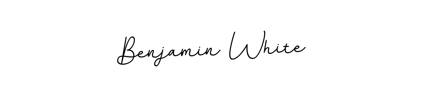 Benjamin White stylish signature style. Best Handwritten Sign (BallpointsItalic-DORy9) for my name. Handwritten Signature Collection Ideas for my name Benjamin White. Benjamin White signature style 11 images and pictures png