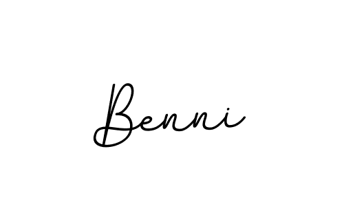 Make a beautiful signature design for name Benni. With this signature (BallpointsItalic-DORy9) style, you can create a handwritten signature for free. Benni signature style 11 images and pictures png