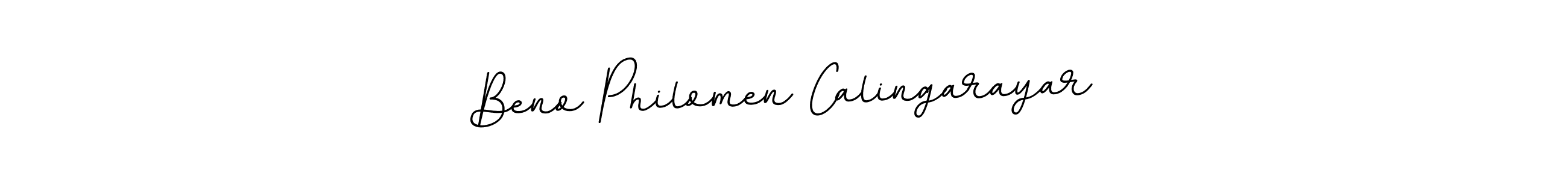 Design your own signature with our free online signature maker. With this signature software, you can create a handwritten (BallpointsItalic-DORy9) signature for name Beno Philomen Calingarayar. Beno Philomen Calingarayar signature style 11 images and pictures png