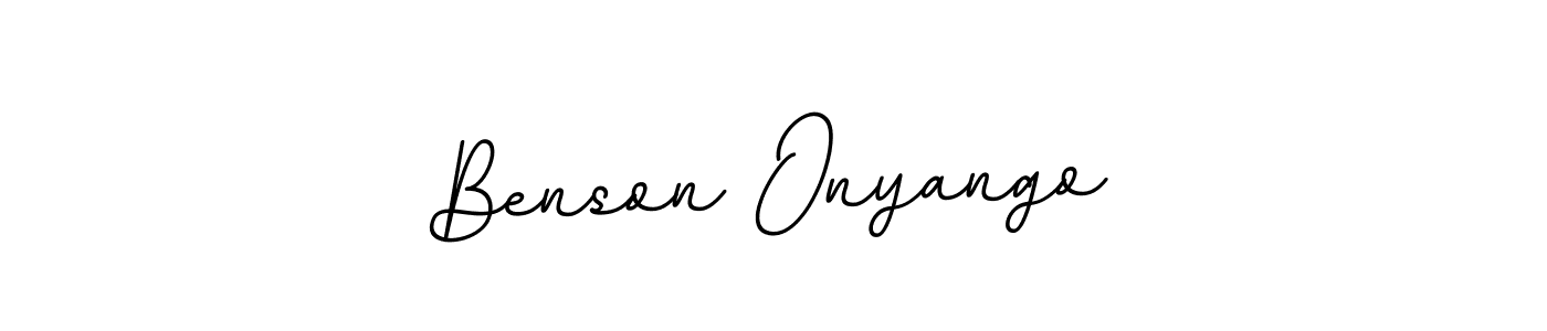 Make a beautiful signature design for name Benson Onyango. With this signature (BallpointsItalic-DORy9) style, you can create a handwritten signature for free. Benson Onyango signature style 11 images and pictures png