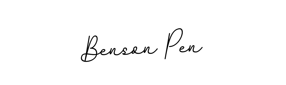 The best way (BallpointsItalic-DORy9) to make a short signature is to pick only two or three words in your name. The name Benson Pen include a total of six letters. For converting this name. Benson Pen signature style 11 images and pictures png