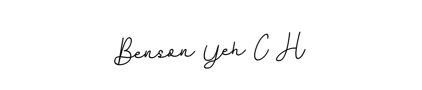 How to make Benson Yeh C H name signature. Use BallpointsItalic-DORy9 style for creating short signs online. This is the latest handwritten sign. Benson Yeh C H signature style 11 images and pictures png