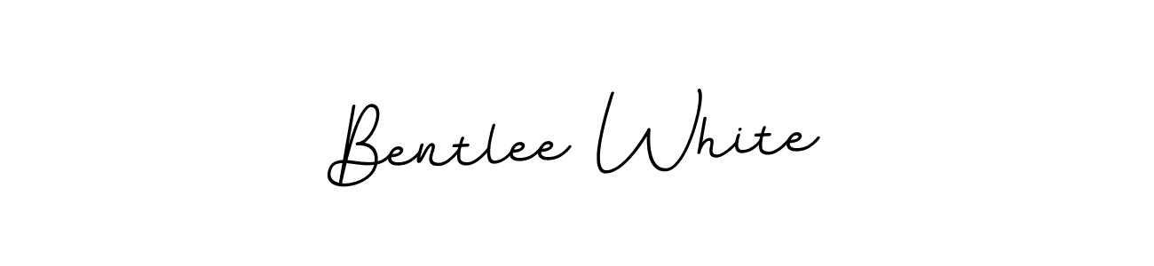 Bentlee White stylish signature style. Best Handwritten Sign (BallpointsItalic-DORy9) for my name. Handwritten Signature Collection Ideas for my name Bentlee White. Bentlee White signature style 11 images and pictures png