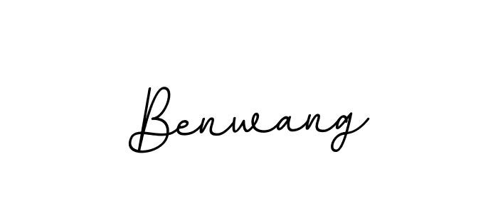 Design your own signature with our free online signature maker. With this signature software, you can create a handwritten (BallpointsItalic-DORy9) signature for name Benwang. Benwang signature style 11 images and pictures png