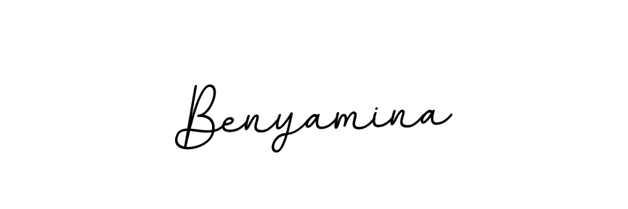 Make a beautiful signature design for name Benyamina. With this signature (BallpointsItalic-DORy9) style, you can create a handwritten signature for free. Benyamina signature style 11 images and pictures png