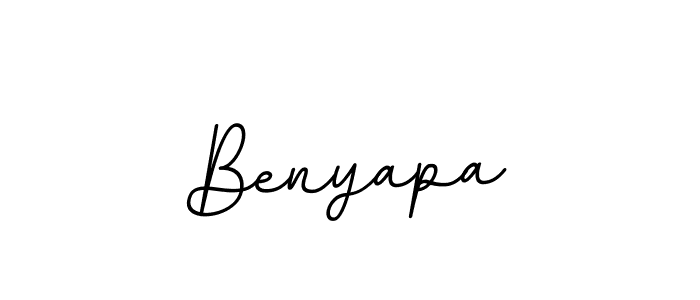 Use a signature maker to create a handwritten signature online. With this signature software, you can design (BallpointsItalic-DORy9) your own signature for name Benyapa. Benyapa signature style 11 images and pictures png