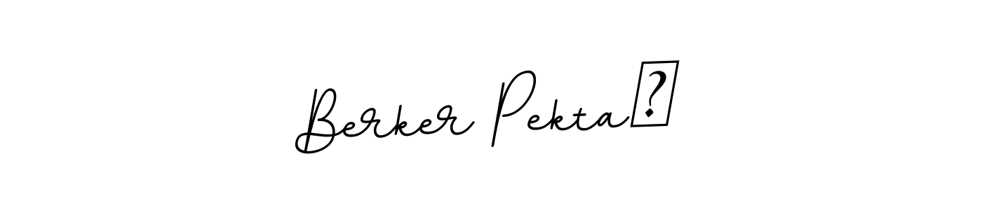 How to make Berker Pektaş name signature. Use BallpointsItalic-DORy9 style for creating short signs online. This is the latest handwritten sign. Berker Pektaş signature style 11 images and pictures png