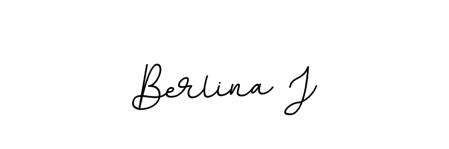 Design your own signature with our free online signature maker. With this signature software, you can create a handwritten (BallpointsItalic-DORy9) signature for name Berlina J. Berlina J signature style 11 images and pictures png