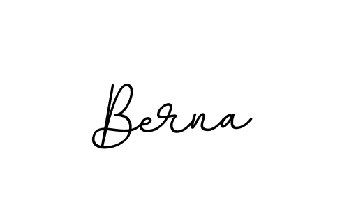 You should practise on your own different ways (BallpointsItalic-DORy9) to write your name (Berna) in signature. don't let someone else do it for you. Berna signature style 11 images and pictures png