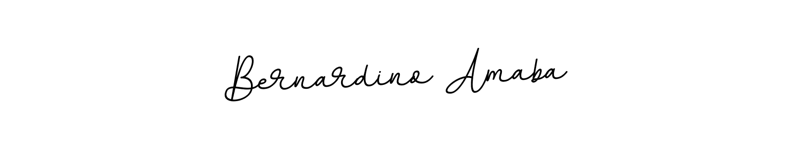 Make a beautiful signature design for name Bernardino Amaba. With this signature (BallpointsItalic-DORy9) style, you can create a handwritten signature for free. Bernardino Amaba signature style 11 images and pictures png