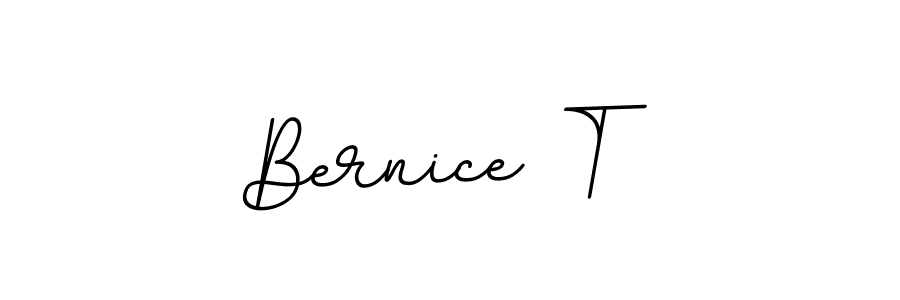 How to make Bernice T name signature. Use BallpointsItalic-DORy9 style for creating short signs online. This is the latest handwritten sign. Bernice T signature style 11 images and pictures png