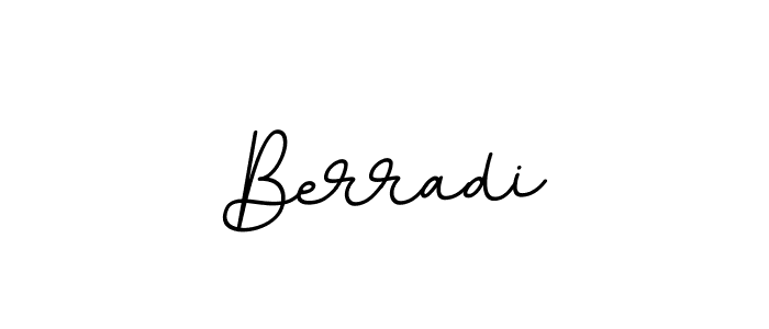 The best way (BallpointsItalic-DORy9) to make a short signature is to pick only two or three words in your name. The name Berradi include a total of six letters. For converting this name. Berradi signature style 11 images and pictures png