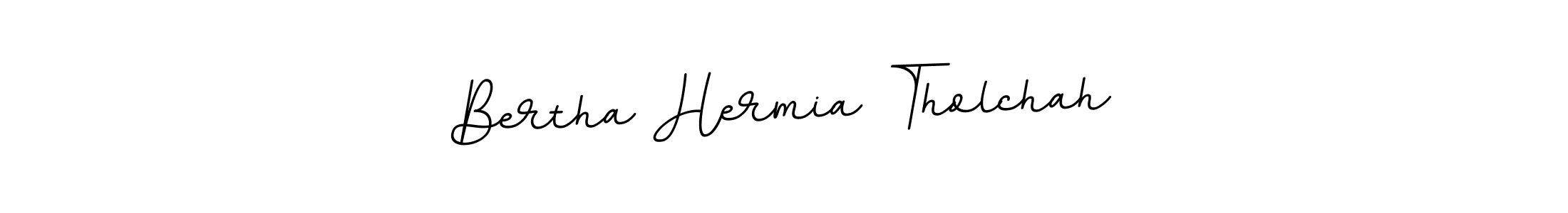 Use a signature maker to create a handwritten signature online. With this signature software, you can design (BallpointsItalic-DORy9) your own signature for name Bertha Hermia Tholchah. Bertha Hermia Tholchah signature style 11 images and pictures png