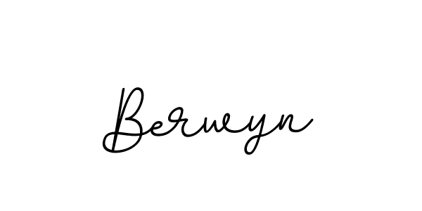 Use a signature maker to create a handwritten signature online. With this signature software, you can design (BallpointsItalic-DORy9) your own signature for name Berwyn. Berwyn signature style 11 images and pictures png