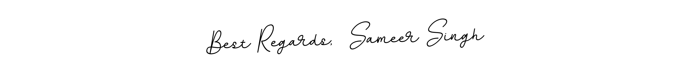 Use a signature maker to create a handwritten signature online. With this signature software, you can design (BallpointsItalic-DORy9) your own signature for name Best Regards,  Sameer Singh. Best Regards,  Sameer Singh signature style 11 images and pictures png
