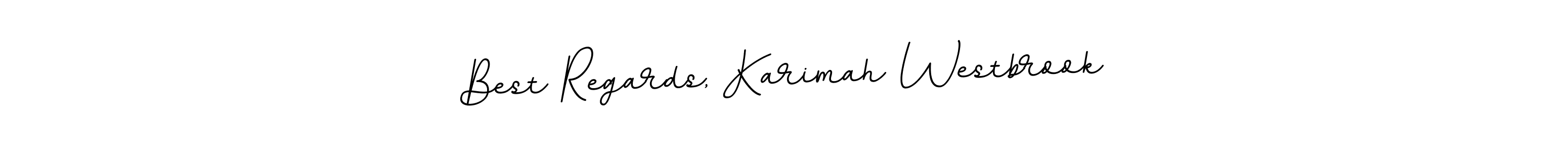 Check out images of Autograph of Best Regards, Karimah Westbrook name. Actor Best Regards, Karimah Westbrook Signature Style. BallpointsItalic-DORy9 is a professional sign style online. Best Regards, Karimah Westbrook signature style 11 images and pictures png