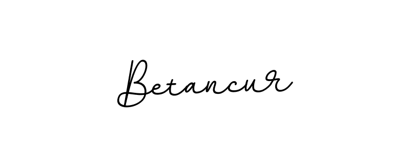 The best way (BallpointsItalic-DORy9) to make a short signature is to pick only two or three words in your name. The name Betancur include a total of six letters. For converting this name. Betancur signature style 11 images and pictures png