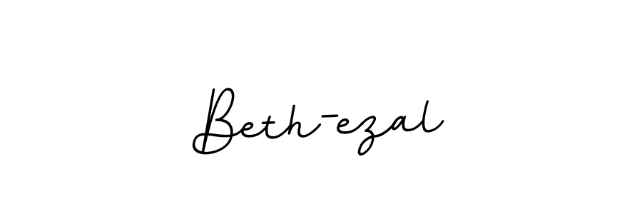 How to make Beth-ezal name signature. Use BallpointsItalic-DORy9 style for creating short signs online. This is the latest handwritten sign. Beth-ezal signature style 11 images and pictures png