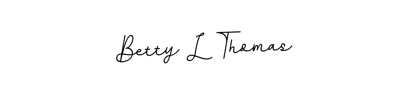 Make a beautiful signature design for name Betty L Thomas. With this signature (BallpointsItalic-DORy9) style, you can create a handwritten signature for free. Betty L Thomas signature style 11 images and pictures png