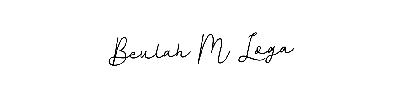 Make a beautiful signature design for name Beulah M Loga. With this signature (BallpointsItalic-DORy9) style, you can create a handwritten signature for free. Beulah M Loga signature style 11 images and pictures png