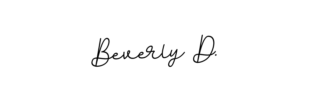 Create a beautiful signature design for name Beverly D.. With this signature (BallpointsItalic-DORy9) fonts, you can make a handwritten signature for free. Beverly D. signature style 11 images and pictures png