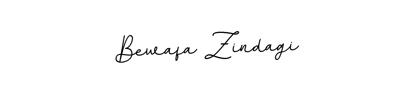 The best way (BallpointsItalic-DORy9) to make a short signature is to pick only two or three words in your name. The name Bewafa Zindagi include a total of six letters. For converting this name. Bewafa Zindagi signature style 11 images and pictures png